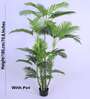 6Ft Artificial Golden Areca Palm Tree Plant with Black Pot