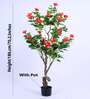 6Ft Artificial Hibiscus Flower Plant with Pot