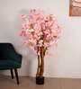 6Ft Artificial Pink Blossom Tree Plant with Pot