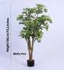 6Ft Artificial Umbrella Schefflera Tree Plant with Pot