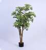 6Ft Artificial Umbrella Schefflera Tree Plant with Pot