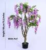 6Ft Artificial Wisteria Flower Tree Plant with Pot