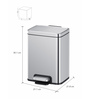 Metallic 6L Stainless Steel Step Bin with Pedal Fingerprint-Resistant