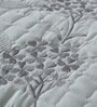 6Pc Ash Grey Ebroidered Comforter Bundle With Quilted Bedcover,Pillow Shams & Cushions