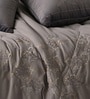 6Pc Muted Plum Ebroidered Comforter Bundle With Quilted Bedcover,Pillow Shams & Cushions