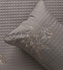 6Pc Muted Plum Ebroidered Comforter Bundle With Quilted Bedcover,Pillow Shams & Cushions