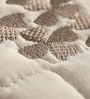 6Pc Oat Milk Ebroidered Comforter Bundle With Quilted Bedcover,Pillow Shams & Cushions