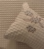 6Pc Sand Ebroidered Comforter Bundle With Quilted Bedcover,Pillow Shams & Cushions