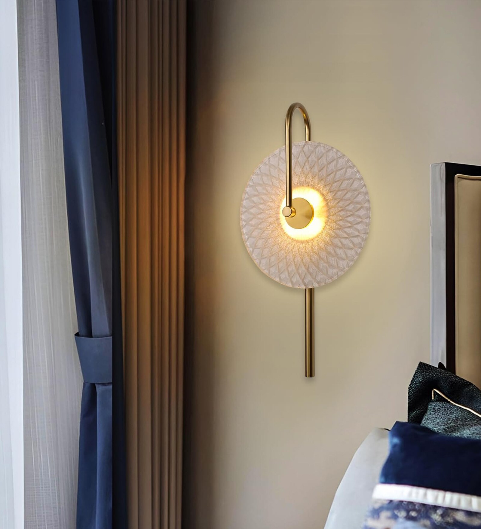 6W Modern Glass LED Wall Lamp with 3 Light Modes