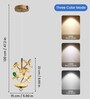 6W Gold Crystal Leaf Pendant Light