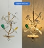 6W Gold Crystal Leaf Pendant Light