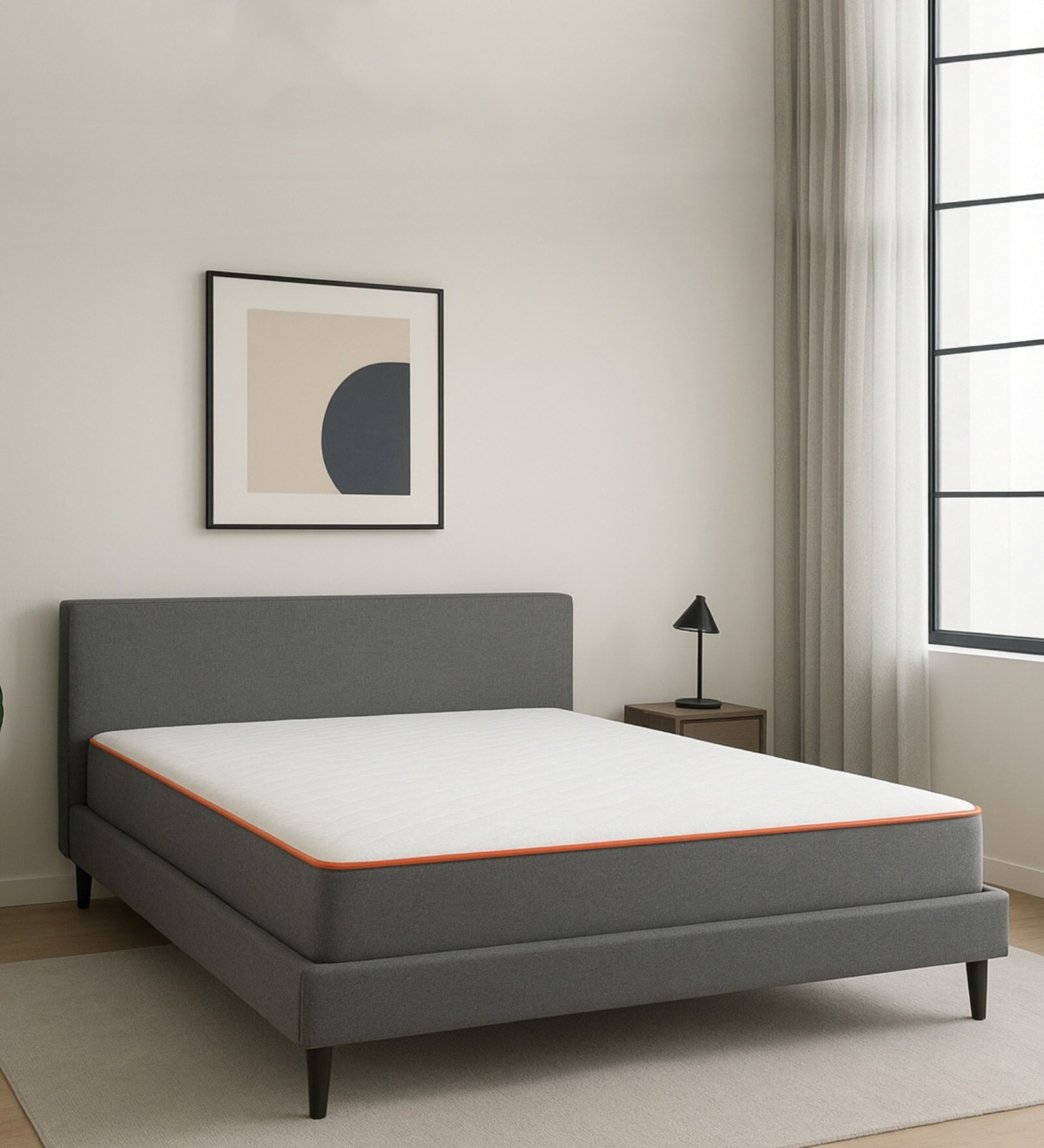 7-Zone Dual-Hard and Soft
 HR Foam 5 Inches Single Size Mattress in White
 Colour
