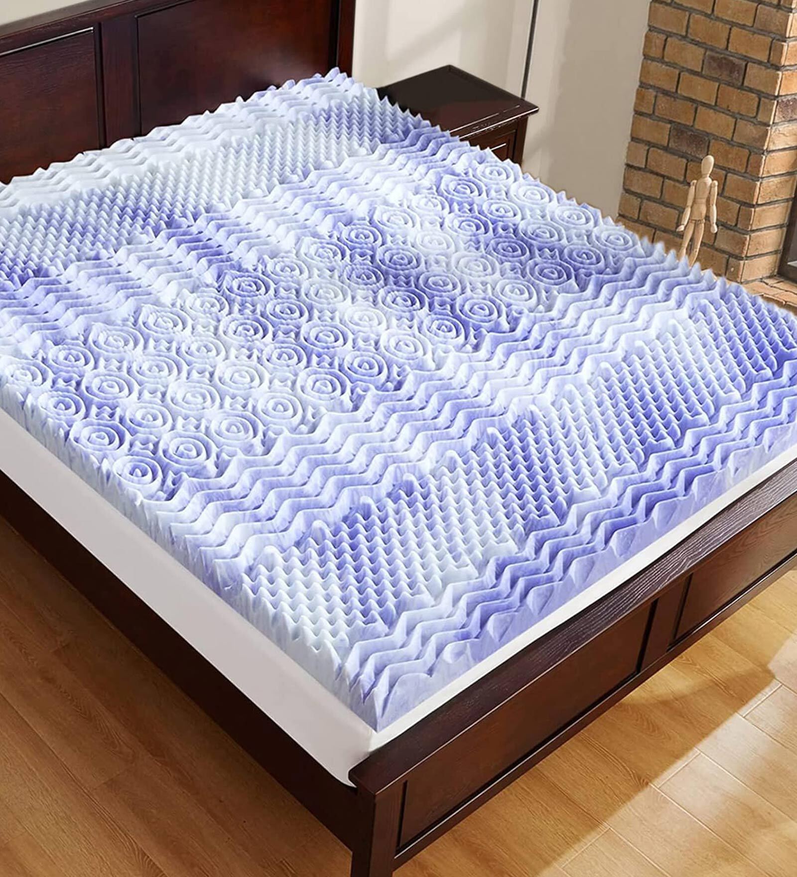 Buy 7 Zoned Body Support (72x72) Gel Memory Foam 2 Inch King Size Soft