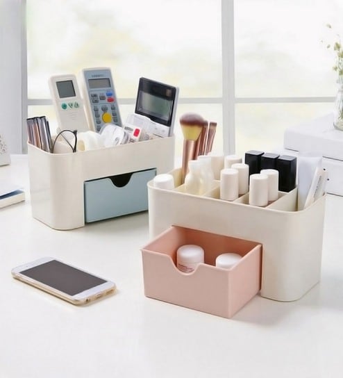 7 Compartment Plastic Make Organiser By Hitplay