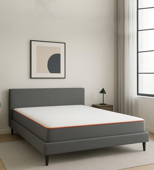 7-Zone Dual-Hard and Soft
 HR Foam 6 Inches Single Size Mattress in White
 Colour