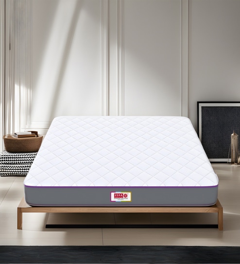 7-Zone With Posture Contour Tech. HR Foam 6 Inches Queen Size Mattress in White Colour