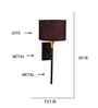 7" Drum Shade Wall Mounted Lamp   Stylish Metal Wall Fixture-Brown Jute