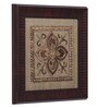 Brown Beads Raw Silk Framed Wall Art