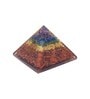 7 Chakra Pyramid Prism Stone Table Accent