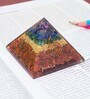 7 Chakra Pyramid Prism Stone Table Accent