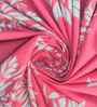 Pink Cotton Floral 7ft Door Curtain (1 Pc)