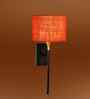 7-Inch Drum Shade Wall Sconce   Classic Round Shade & Metal Wall Mount-Orange Jute