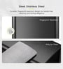 7 Litre Black Stainless Steel Dustbin