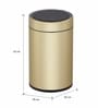 7 Litre Black Steel Stainless Steel Dustbin
