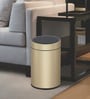 7 Litre Black Steel Stainless Steel Dustbin