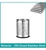 7 Ltr Silver Stainless Steel Open Top Dustbin