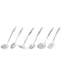 7-Piece Kitchen Tool Set | Stainless Steel Cooking Utensils with Stand | Includes Ladle, Pasta Server, Potato Masher, Skimmer, Slotted Turner & Serving Spoon