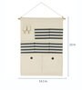 7 Pockets Fabric Wall Organiser In White