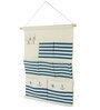 7 Pockets Fabric Wall Organiser In White