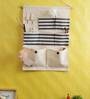 7 Pockets Fabric Wall Organiser In White