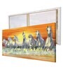 7 Running Horse Multicolour Canvas Wildlife Art Print