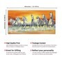 7 Running Horse Multicolour Canvas Wildlife Art Print