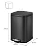 70 Litre Grey Plastic Dustbin