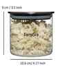 700 ml Borosilicate Glass Airtight Kitchen Storage Jar with Silver Metallic Lid
