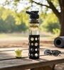 700 ml Borosilicate Glass Water Bottle with Fruit Infuser (Black)