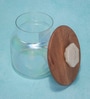 700 ml Halo Glass Jar with Acacia Wood Lid & Resin Knob