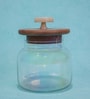 700 ml Halo Glass Jar with Acacia Wood Lid & Resin Knob