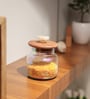700 ml Halo Glass Jar with Acacia Wood Lid & Resin Knob