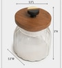 700ml Bubble Glass Jar with Acacia Wood Lid & Resin Knob