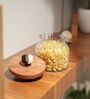 700ml Bubble Glass Jar with Acacia Wood Lid & Resin Knob