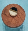 700ml Bubble Glass Jar with Acacia Wood Lid & Resin Knob