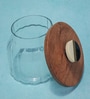 700ml Bubble Glass Jar with Acacia Wood Lid & Resin Knob