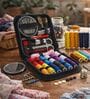 76 Portable Sewing Kit Box with 12 Pcs Thread Spools, Scissors, Thread Needles,Tape Measure for DIY