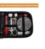 76 Portable Sewing Kit Box with 12 Pcs Thread Spools, Scissors, Thread Needles,Tape Measure for DIY