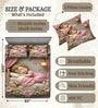 Grey 7D Digital Printed Baby Queen Size Bedsheet Sheet With 2 Pillow Covers