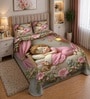 Grey 7D Digital Printed Baby Queen Size Bedsheet Sheet With 2 Pillow Covers